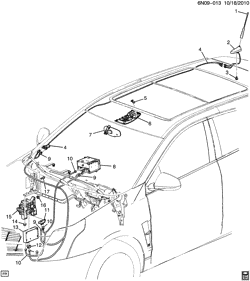 КРЕПЛЕНИЕ КУЗОВА-КОНДИЦИОНЕР-АУДИОСИСТЕМА Cadillac SRX 2010-2012 N COMMUNICATION SYSTEM ONSTAR(UE1)