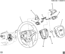 FRONT SUSPENSION-STEERING Chevrolet Sonic Hatchback (Canada and US) 2012-2013 JW48 STEERING WHEEL