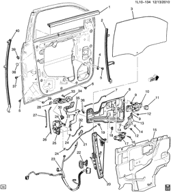 WINDSHIELD-WIPER-MIRRORS-INSTRUMENT PANEL-CONSOLE-DOORS Chevrolet Equinox 2005-2009 L DOOR HARDWARE/FRONT PART 2