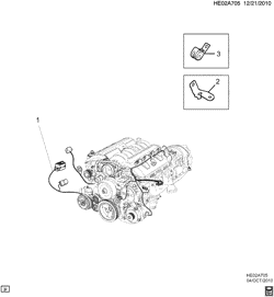 STARTER-GENERATOR-IGNITION-ELECTRICAL-LAMPS Pontiac G8 2008-2009 E WIRING HARNESS/ENGINE (L76/6.0Y)