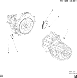8-CYLINDER ENGINE Pontiac G8 2008-2009 E ENGINE TO TRANSMISSION MOUNTING (MYC)