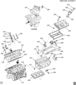 MOTOR 8 CILINDROS Cadillac CTS 2003-2004 D ENGINE ASM-2.6L V6 PART 2 CYLINDER HEAD & RELATED PARTS (LY9/2.6M)