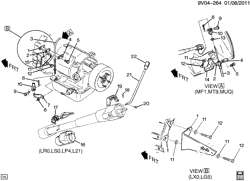 ТОРМОЗА Chevrolet Kodiak (Mexico) 2002-2002 C6H0(42) SHIFT CONTROL/AUTOMATIC TRANSMISSION LINKAGE (W/STEERING COLUMN MOUNTED SHIFT CONTROL & MUQ)