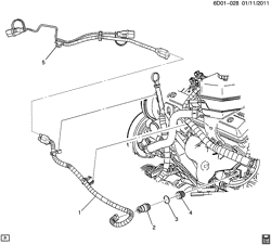 COOLING SYSTEM-GRILLE-OIL SYSTEM Cadillac CTS 2003-2004 D69 ENGINE BLOCK HEATER (LY9/2.6M,LA3/3.2N, 110V HEATER K05)