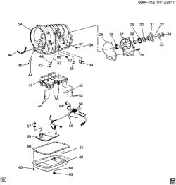 TRANSMISSÃO MANUAL 6 MARCHAS Cadillac CTS 2003-2003 D69 AUTOMATIC TRANSMISSION (M82) (5L40E) CASE & RELATED PARTS