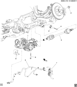 FREINS-ESSIEU ARRIÈRE-ARBRE DE TRANSMISSION-ROUES Buick LaCrosse/Allure 2012-2013 GM ASSEMBLAGE DU CARTER DE DIFFÉRENTIEL (TRANSMISSION INTÉGRALE F46)