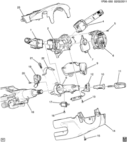 FRONT SUSPENSION-STEERING Chevrolet Orlando 2014-2014 P75 STEERING COLUMN PART 2 SWITCHES & COVERS