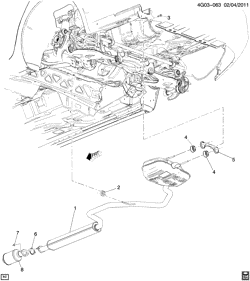 FUEL SYSTEM-EXHAUST-EMISSION SYSTEM Chevrolet Impala (New Model) 2014-2015 GX69 EXHAUST SYSTEM/REAR (LKW/2.4R)