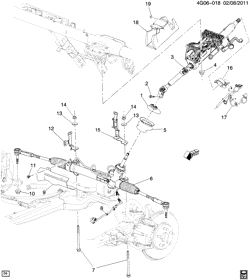 FRONT SUSPENSION-STEERING Buick LaCrosse/Allure 2011-2016 GM,GT STEERING SYSTEM & RELATED PARTS (VARIABLE EFFORT NV7)
