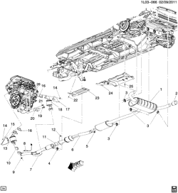 FUEL SYSTEM-EXHAUST-EMISSION SYSTEM Chevrolet Equinox 2011-2011 LH,LJ EXHAUST SYSTEM (LFW/3.0-5)