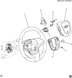 FRONT SUSPENSION-STEERING Chevrolet Sonic Hatchback (Canada and US) 2012-2012 JV48 STEERING WHEEL (CRUISE K34, EXC REDUNDANT CONTROLS UC3,W1Y)