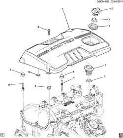 MOTOR 4 CILINDROS Buick Regal 2014-2016 GP,GR INTAKE MANIFOLD SHIELD/COVERS (LEA/2.4K,LUK/2.4R)