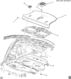 REAR SEAT TRIM-CARPET Buick Regal 2012-2016 GR TRIM/BACK WINDOW SHELF (HYBRID HP6)