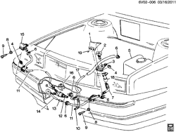 MOTOR DE ARRANQUE-GENERADOR-IGNICIÓN-SISTEMA ELÉCTRICO-LUCES Cadillac Allante 1990-1993 V HEADLAMP WASHER SYSTEM