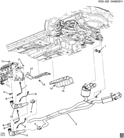 SISTEMA DE COMBUSTÍVEL-ESCAPE-SISTEMA DE EMISSÕES Chevrolet Camaro Coupe 2013-2015 ES37-67 EXHAUST SYSTEM (LSA/6.2P)