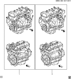 4-ЦИЛИНДРОВЫЙ ДВИГАТЕЛЬ Chevrolet Equinox 2012-2017 L ENGINE ASM & PARTIAL ENGINE (LEA/2.4K EMISSIONS NT7/NU5)