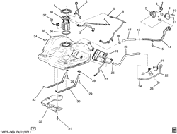 FUEL SYSTEM-EXHAUST-EMISSION SYSTEM Chevrolet Impala 2012-2013 W FUEL TANK & MOUNTING (E10 FHO)