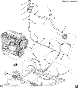 FRONT SUSPENSION-STEERING Chevrolet Sonic Sedan (NON CANADA AND US) 2013-2015 JR,JS,JT69 STEERING PUMP LINES