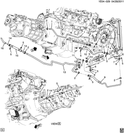 АВТОМАТИЧЕСКАЯ КОРОБКА ПЕРЕДАЧ Chevrolet Camaro Coupe 2013-2015 ES37-67 MANUAL TRANSMISSION OIL COOLER PIPES & HOSES-FRONT(MG9)