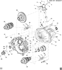 TRANSMISSÃO MANUAL 6 MARCHAS Buick Regal 2012-2012 GS 6-SPEED MANUAL TRANSAXLE PART 1 CASE COMPONENTS(MR6)