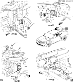 РАМЫ-ПРУЖИНЫ - АМОРТИЗАТОРЫ - БАМПЕРЫ Chevrolet Camaro Coupe 2012-2012 ES37 SUSPENSION CONTROLS/ELECTRONIC (F55)