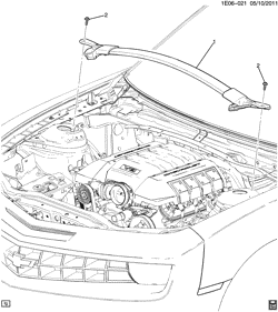 ПЕРЕДН. ПОДВЕКА, УПРАВЛ. Chevrolet Camaro Coupe 2013-2015 E37 FRONT SUSPENSION BRACE (LS3/6.2W, PERFORMANCE PACKAGE 1LE)