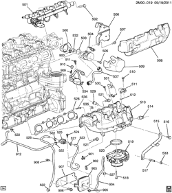 MOTOR 4 CILINDROS Chevrolet Cobalt 2008-2010 AP ENGINE ASM-2.0L L4 PART 6 INTAKE MANIFOLD & FUEL RELATED PARTS (LNF/2.0X)