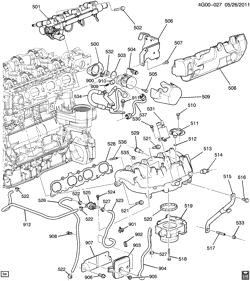 MOTOR 4 CILINDROS Buick Regal 2012-2013 GS ENGINE ASM-2.0L L4 PART 5 INTAKE MANIFOLD & FUEL RELATED PARTS (LHU/2.0V)