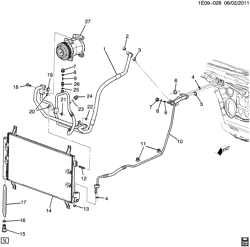 КРЕПЛЕНИЕ КУЗОВА-КОНДИЦИОНЕР-АУДИОСИСТЕМА Chevrolet Camaro Convertible 2013-2015 ES37-67 A/C REFRIGERATION SYSTEM (LSA/6.2P)