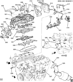 MOTOR 6 CILINDROS Cadillac CTS Sedan 2011-2011 DM,DR35-69 ENGINE ASM-3.0L V6 PART 5 MANIFOLDS & RELATED PARTS (LF1/3.0Y)