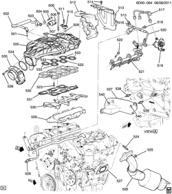 4-CYLINDER ENGINE Cadillac CTS Wagon 2012-2013 DM,DR35-69 ENGINE ASM-3.0L V6 PART 5 MANIFOLDS & RELATED PARTS (LFW/3.0-5)