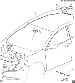КРЕПЛЕНИЕ КУЗОВА-КОНДИЦИОНЕР-АУДИОСИСТЕМА Chevrolet Malibu 2012-2012 Z COMMUNICATION SYSTEM ONSTAR(UE1)