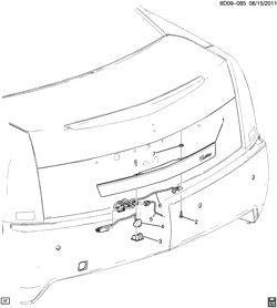 КРЕПЛЕНИЕ КУЗОВА-КОНДИЦИОНЕР-АУДИОСИСТЕМА Cadillac CTS Wagon 2010-2014 D35 CAMERA SYSTEM/REAR VIEW(UVC)