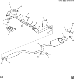 FUEL SYSTEM-EXHAUST-EMISSION SYSTEM Chevrolet Monte Carlo 2006-2007 W27 EXHAUST SYSTEM (LZE/3.5K,LZ4/3.5N)
