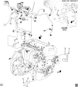 LÂMPADAS-ELÉTRICAS-IGNIÇÃO-GERADOR-MOTOR DE ARRANQUE Chevrolet Sonic Hatchback (Canada and US) 2013-2014 JU,JV,JW48 WIRING HARNESS/ENGINE (LUW/1.8H,LWE/1.8G)