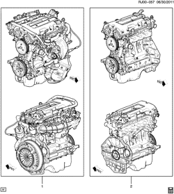 4-CYLINDER ENGINE Chevrolet Sonic Sedan (Canada and US) 2014-2016 JV,JW,JY69 ENGINE ASM & PARTIAL ENGINE (LUV/1.4B)