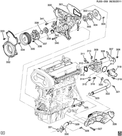 4-ЦИЛИНДРОВЫЙ ДВИГАТЕЛЬ Chevrolet Sonic Sedan (Canada and US) 2013-2015 JU,JV,JW69 ENGINE ASM-1.8L L4 PART 3 FRONT COVER & COOLING (LUW/1.8H,LWE/1.8G)