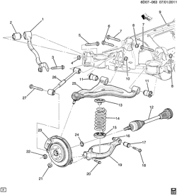 РАМЫ-ПРУЖИНЫ - АМОРТИЗАТОРЫ - БАМПЕРЫ Cadillac CTS Wagon 2010-2014 DR SUSPENSION/REAR-CONTROL ARMS & SPRINGS