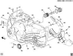 FREIOS Chevrolet Sonic Sedan (Canada and US) 2013-2015 JU,JV,JW69 AUTOMATIC TRANSMISSION (MH9) 6T30 CASE ASSEMBLY