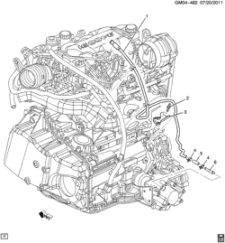 AUTOMATIC TRANSMISSION Buick Rendezvous 2002-2005 BT TRANSFER CASE VENT TUBE (LA1/3.4E)