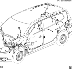BODY WIRING-ROOF TRIM Chevrolet Orlando 2012-2012 P75 WIRING HARNESS/BODY