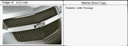 ДОПОЛНИТЕЛЬНОЕ ОБОРУДОВАНИЕ Chevrolet Traverse (2WD) 2009-2012 RV1 GRILLE PKG/RADIATOR (ANTIQUE BRONZE)(X88)