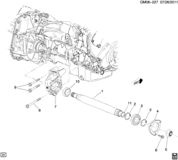 SUSPENSION AVANT-VOLANT Buick LaCrosse/Allure 2011-2011 GB,GM ESSIEU MOTEUR AVANT INTERMÉDIAIRE (MH7)