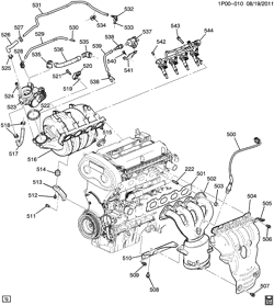 MOTOR 4 CILINDROS Chevrolet Sonic Hatchback (Canada and US) 2013-2015 JU,JV,JW48 ENGINE ASM-1.8L L4 PART 5 MANIFOLDS & FUEL RELATED PARTS (LUW/1.8H,LWE/1.8G)