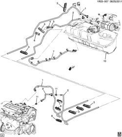 FUEL SYSTEM-EXHAUST-EMISSION SYSTEM Chevrolet Volt 2011-2015 R FUEL SUPPLY SYSTEM