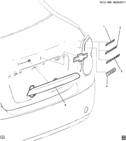 BODY MOLDINGS-SHEET METAL-REAR COMPARTMENT HARDWARE-ROOF HARDWARE Chevrolet Sonic Sedan (Canada and US) 2012-2012 J69 MOLDINGS/BODY-LOWER