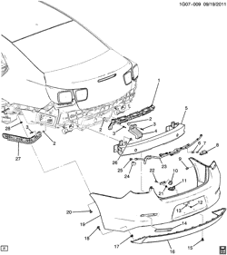 FRAMES-SPRINGS-SHOCKS-BUMPERS Chevrolet Malibu 2013-2013 GB,GC,GD BUMPER/REAR (HIDDEN TAILPIPE NWN,NWT)