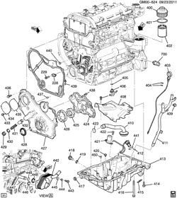 4-ЦИЛИНДРОВЫЙ ДВИГАТЕЛЬ Buick Verano 2013-2016 PH ENGINE ASM-2.0L L4 PART 4 OIL PUMP,PAN & RELATED PARTS (LHU/2.0V)