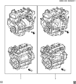 6-CYLINDER ENGINE Chevrolet Equinox 2012-2015 L ENGINE ASM & PARTIAL ENGINE (LEA/2.4K, EMISSION NU6)