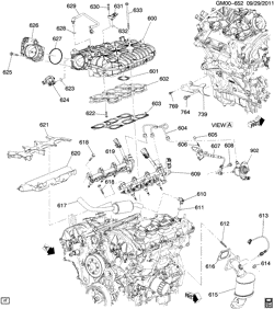 MOTOR 6 CILINDROS Cadillac SRX 2012-2016 N ENGINE ASM-3.0L V6 PART 6 INTAKE MANIFOLD & RELATED PARTS (LFW/3.0-5)